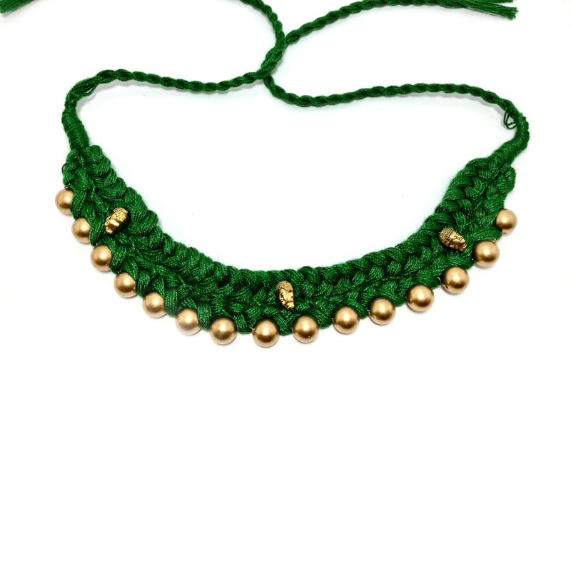 Green Braided Necklace