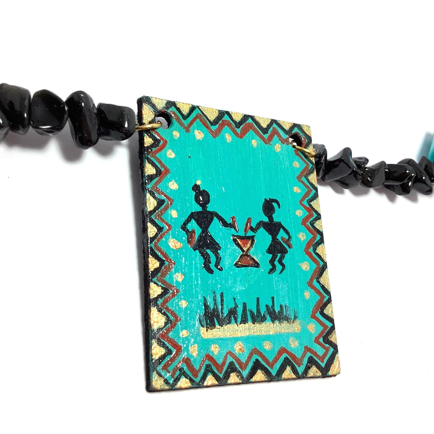 Hand painted Necklace Set