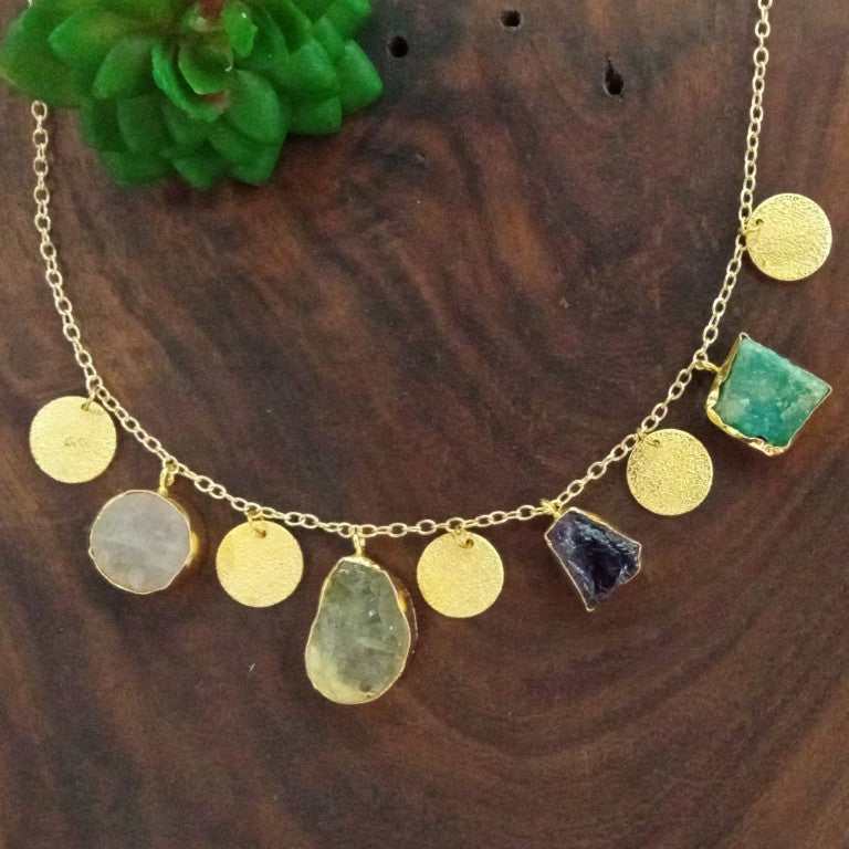 Druzy Stone Necklace set