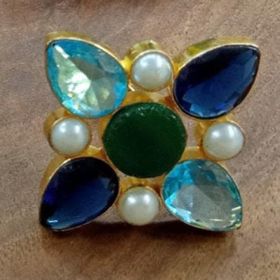 Blue,Green and sea Blue Ring